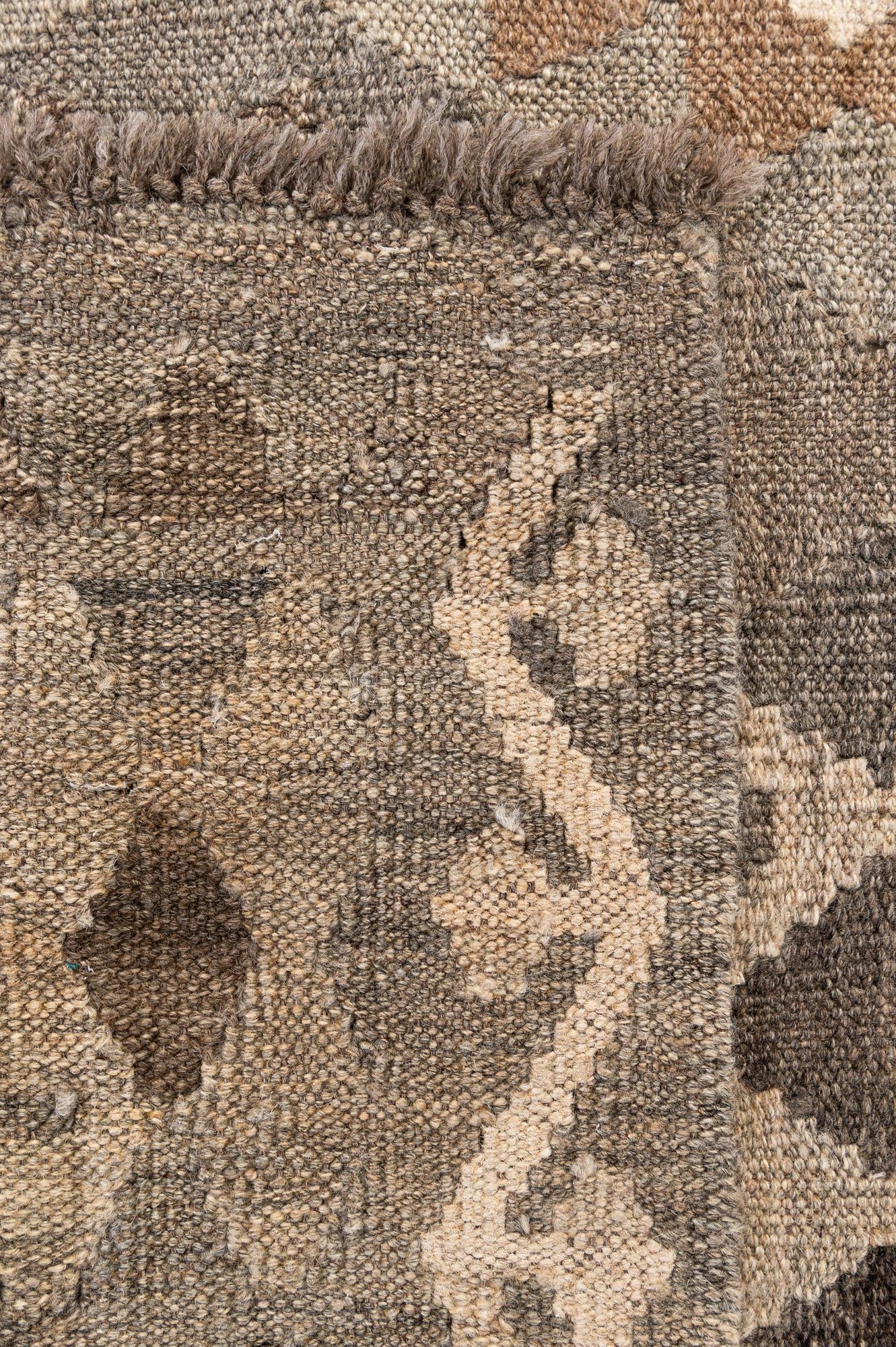 5' 11 x 7' 10 Hand Woven Kilim Maymana Wool Rug