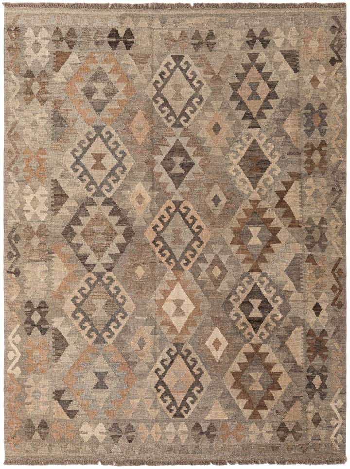 5' 11 x 7' 10 Hand Woven Kilim Maymana Wool Rug