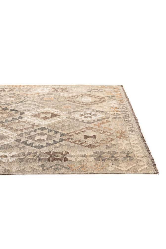 5' 10 x 8' 3 Hand Woven Kilim Maymana Wool Rug