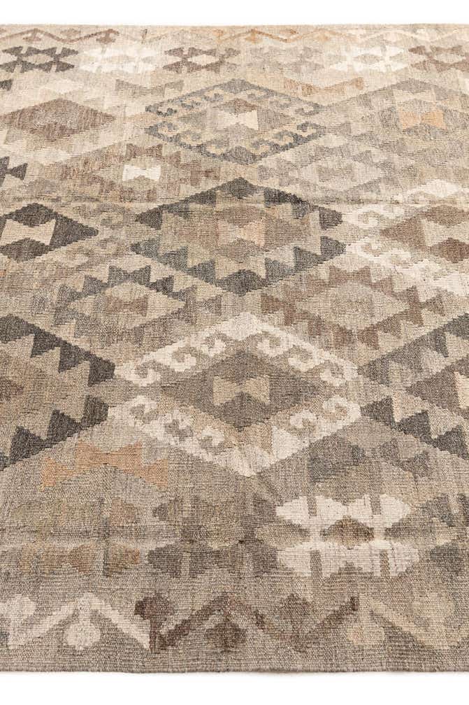 5' 10 x 8' 3 Hand Woven Kilim Maymana Wool Rug