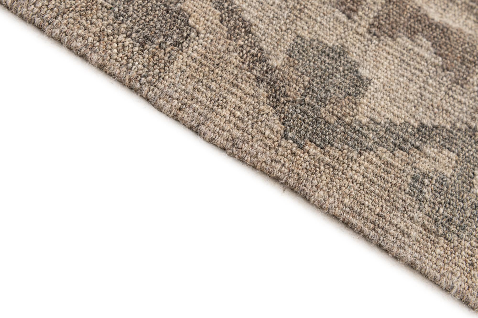 5' 10 x 8' 3 Hand Woven Kilim Maymana Wool Rug