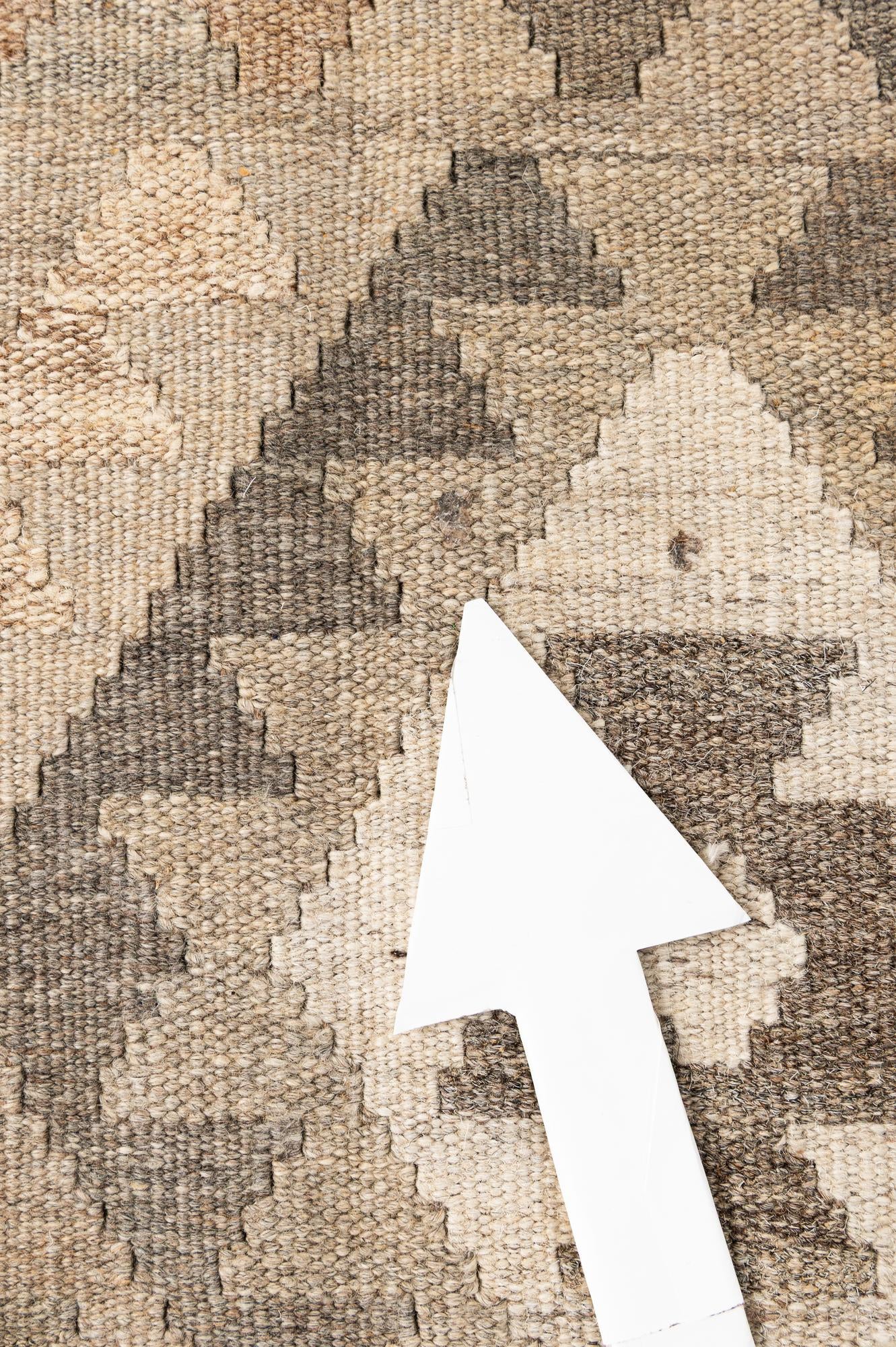 5' 10 x 8' 3 Hand Woven Kilim Maymana Wool Rug