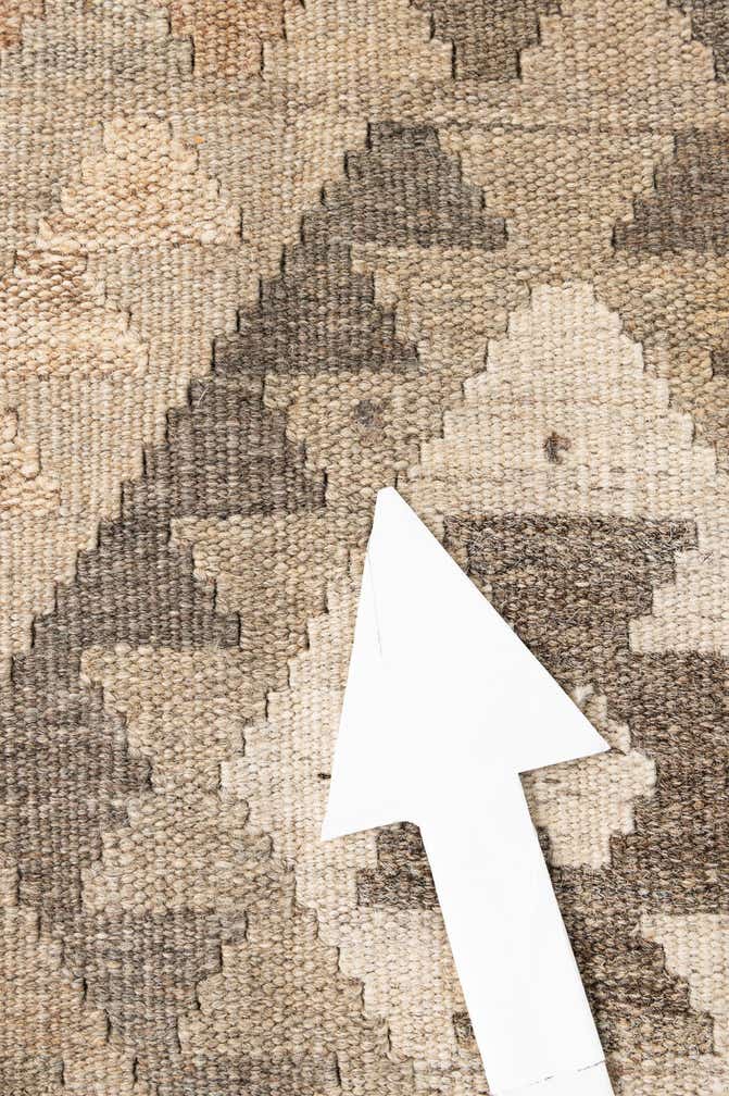 5' 10 x 8' 3 Hand Woven Kilim Maymana Wool Rug