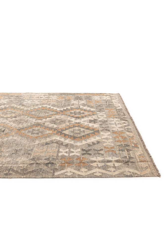 5' 9 x 8' 2 Hand Woven Kilim Maymana Wool Rug