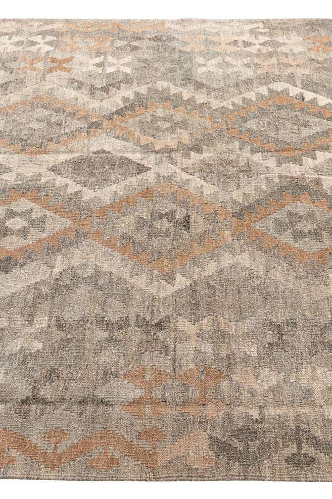 5' 9 x 8' 2 Hand Woven Kilim Maymana Wool Rug