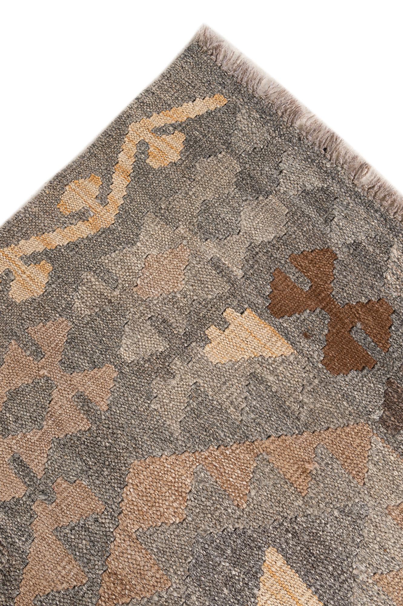 5' 9 x 8' 1 Hand Woven Kilim Maymana Wool Rug