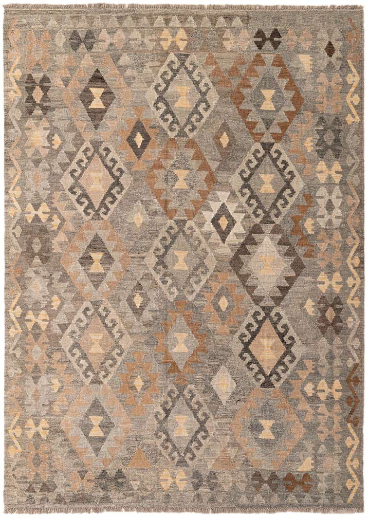 5' 9 x 8' 1 Hand Woven Kilim Maymana Wool Rug