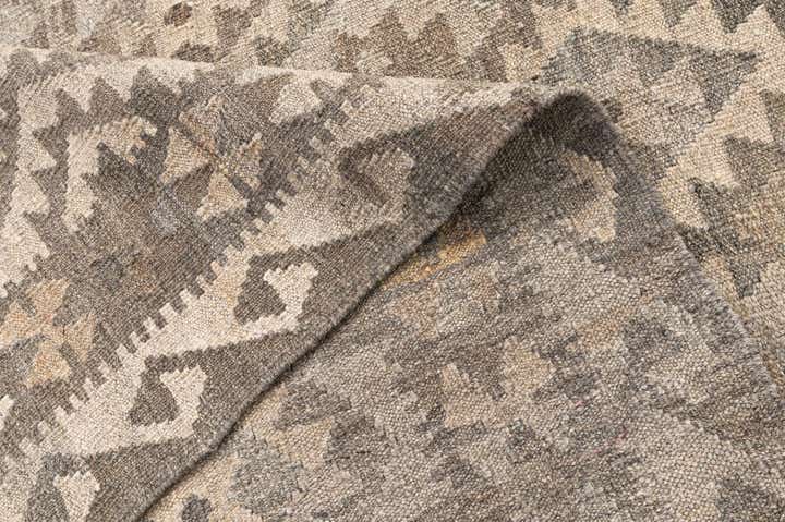 5' 10 x 8' 3 Hand Woven Kilim Maymana Wool Rug