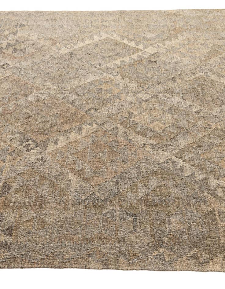 Detail image of 6' 1 x 9' 2 Hand Woven Kilim Maymana Wool Rug