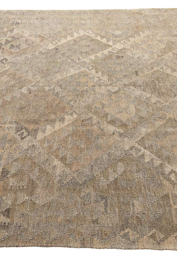 6' 1 x 9' 2 Hand Woven Kilim Maymana Wool Rug