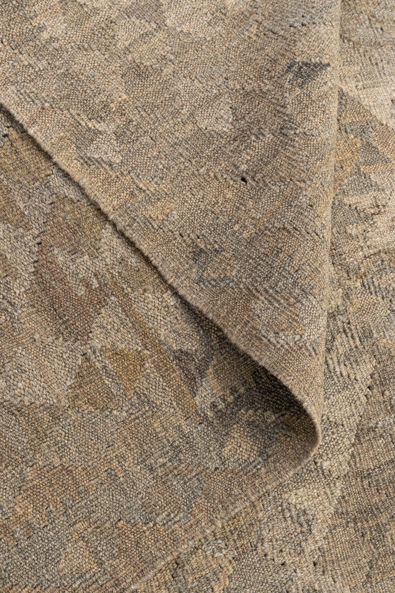 6' 1 x 9' 2 Hand Woven Kilim Maymana Wool Rug