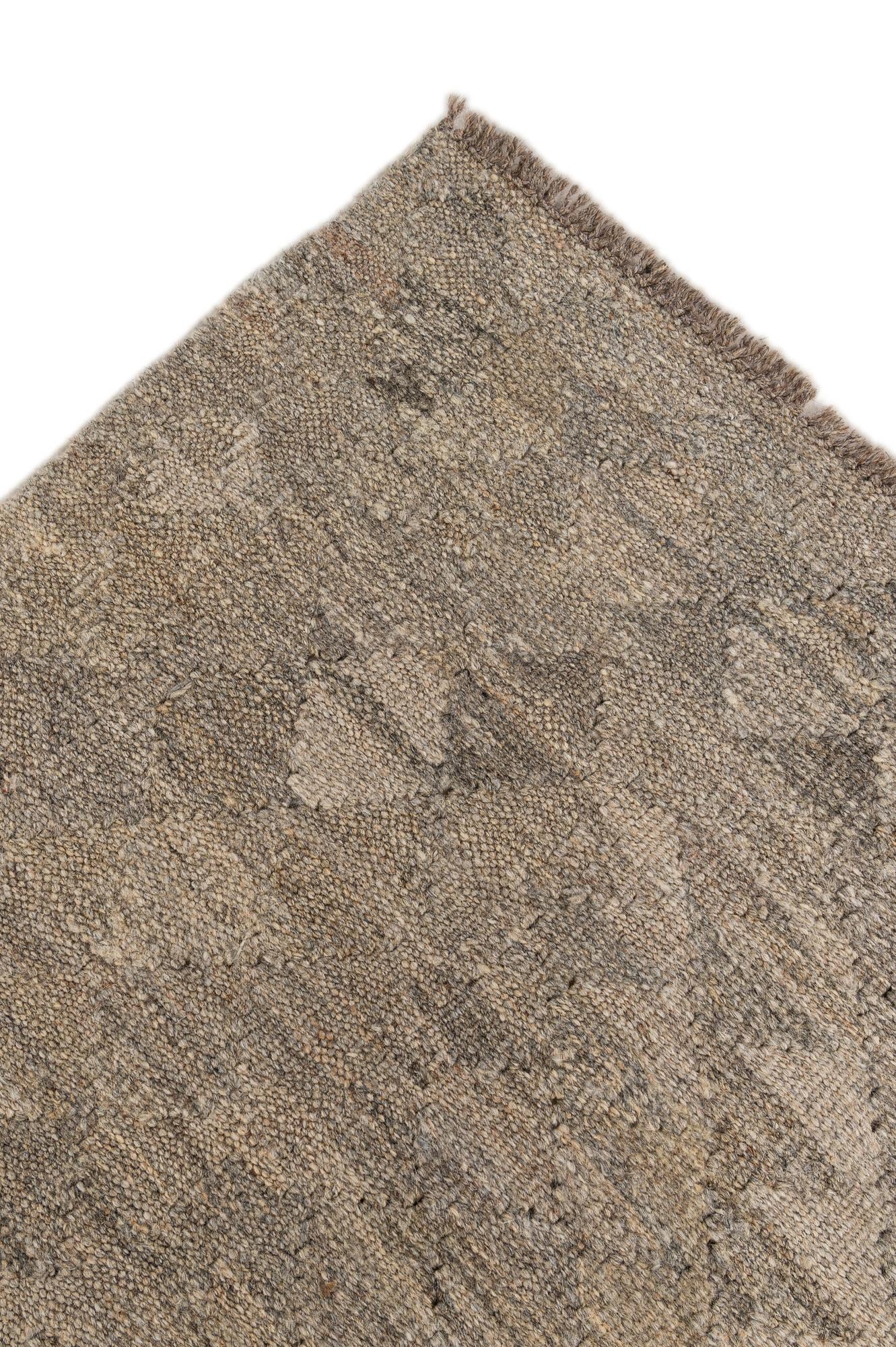 6' 1 x 9' 2 Hand Woven Kilim Maymana Wool Rug