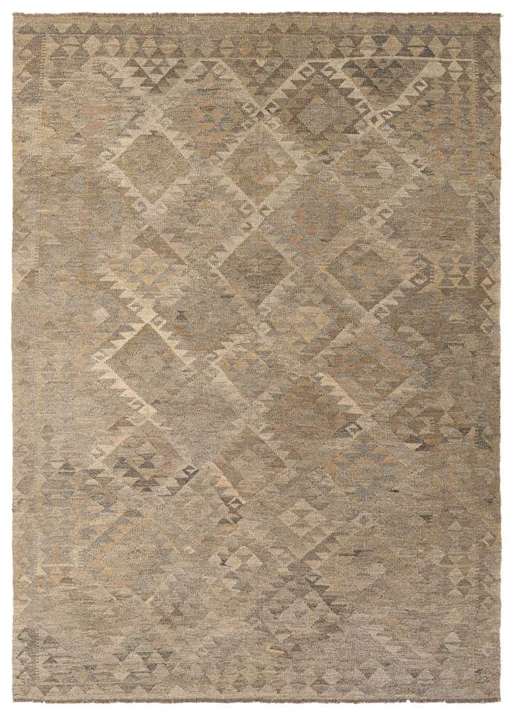 6' 1 x 9' 2 Hand Woven Kilim Maymana Wool Rug
