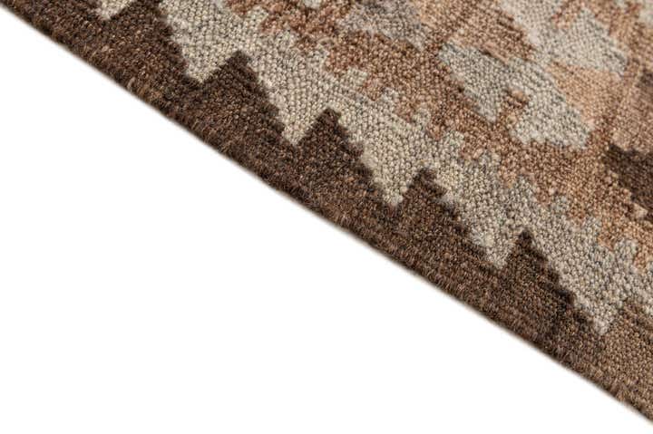 6' 3 x 7' 9 Hand Woven Kilim Maymana Wool Rug