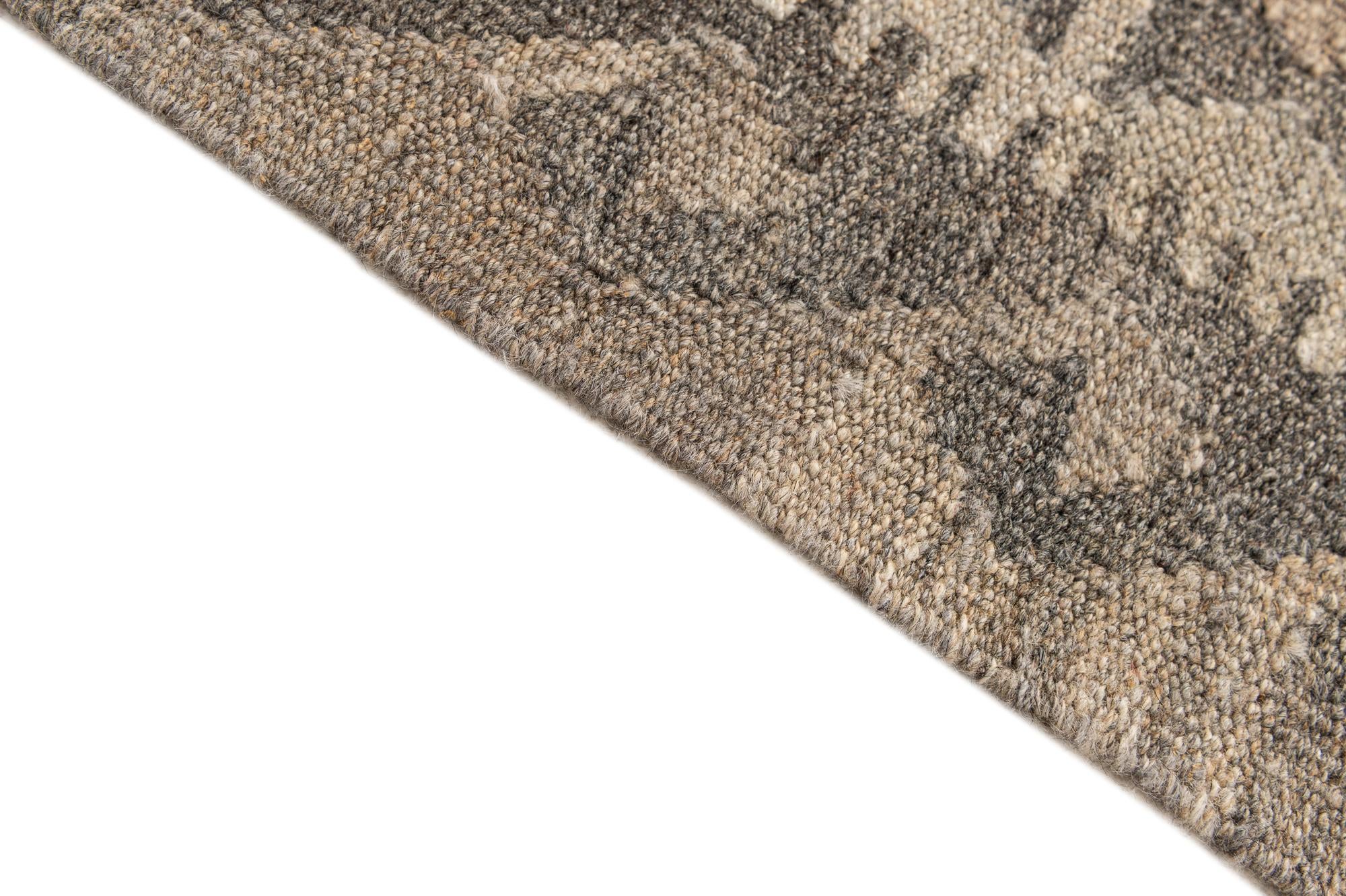 6' 1 x 8' Hand Woven Kilim Maymana Wool Rug