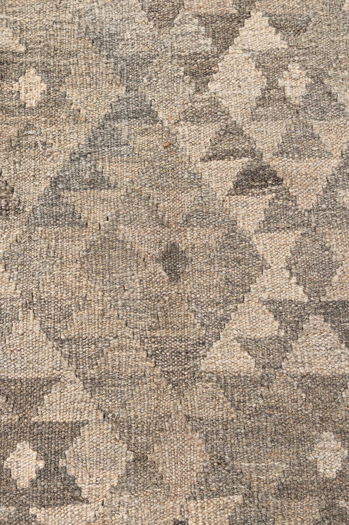 6' 1 x 8' Hand Woven Kilim Maymana Wool Rug