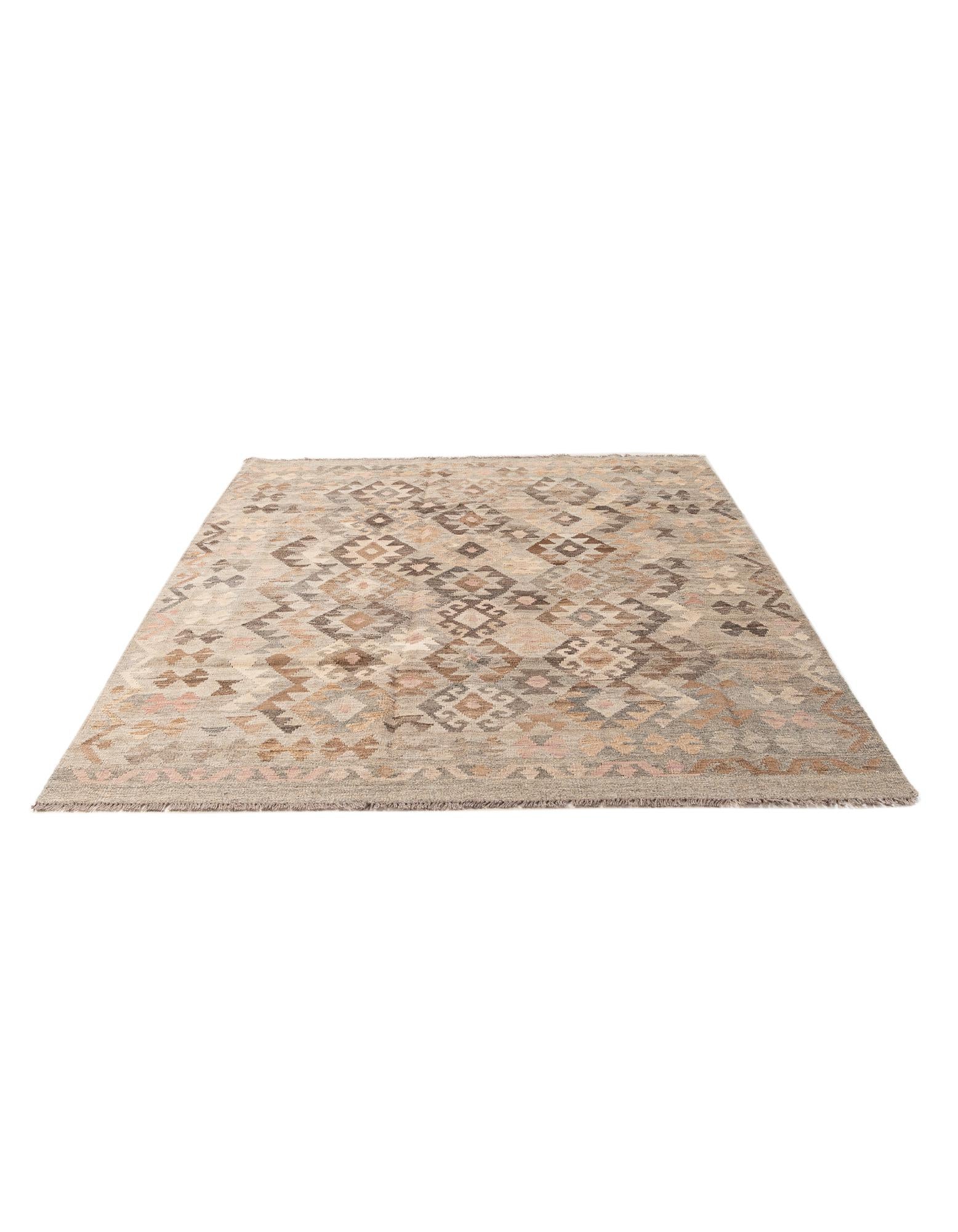 6' 2 x 8' Hand Knotted Kilim Maymana Wool Rug