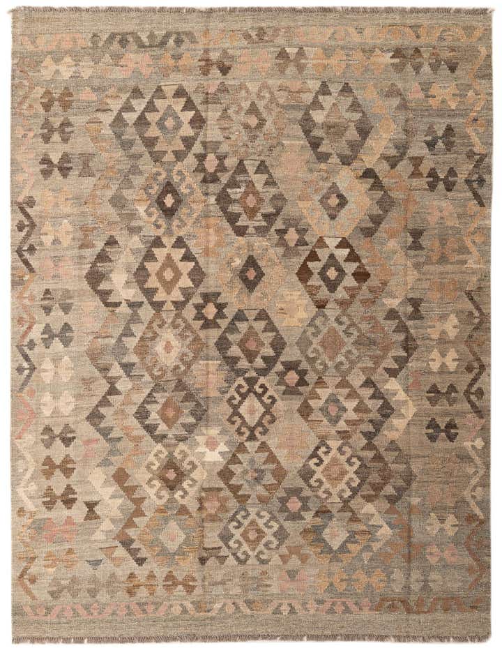 6' 2 x 8' Hand Knotted Kilim Maymana Wool Rug