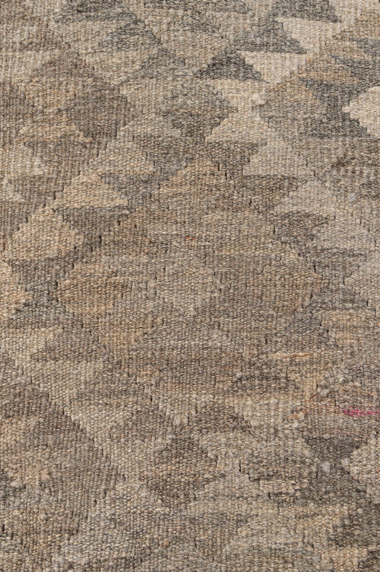 6' 2 x 9' 2 Hand Woven Kilim Maymana Wool Rug