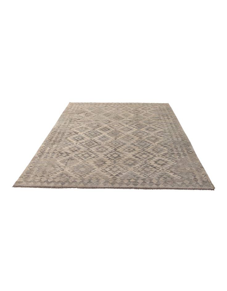 Detail image of 6' 4 x 9' 8 Hand Woven Kilim Maymana Wool Rug