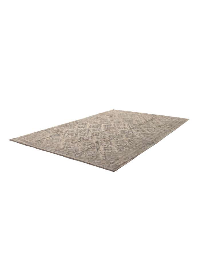 6' 4 x 9' 8 Hand Woven Kilim Maymana Wool Rug