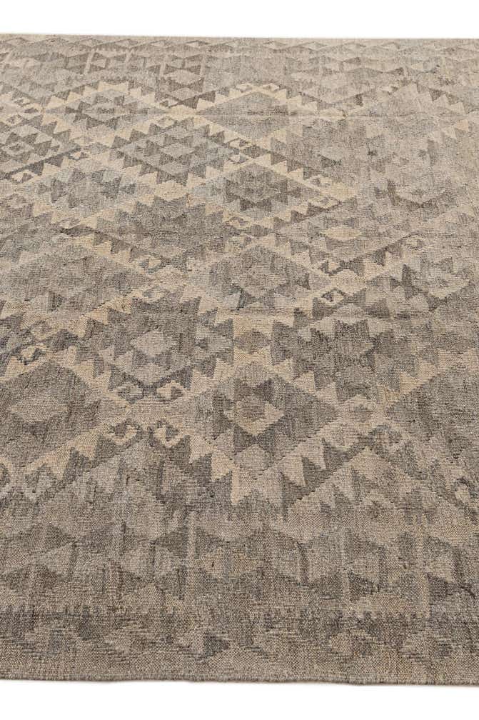 6' 4 x 9' 8 Hand Woven Kilim Maymana Wool Rug