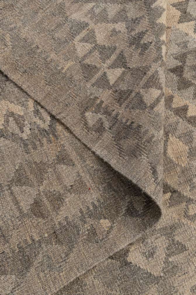 6' 4 x 9' 8 Hand Woven Kilim Maymana Wool Rug