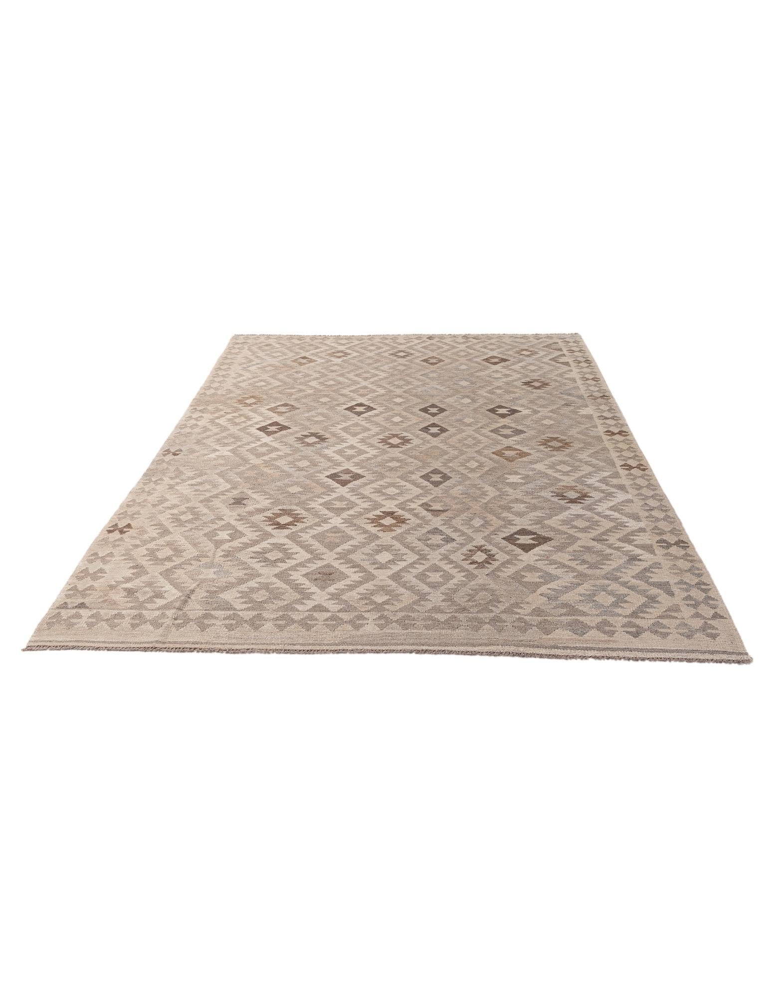 6' 6 x 9' 5 Hand Knotted Kilim Maymana Wool Rug