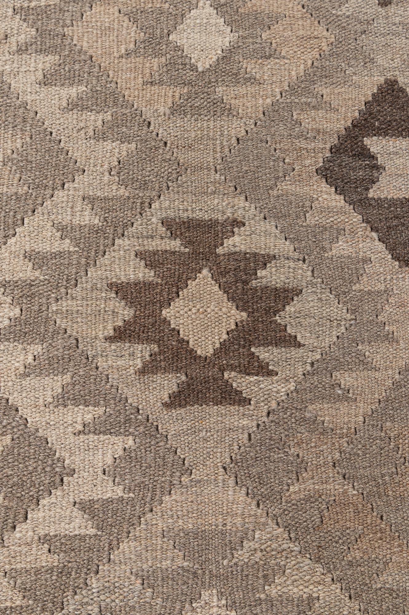 6' 6 x 9' 5 Hand Knotted Kilim Maymana Wool Rug