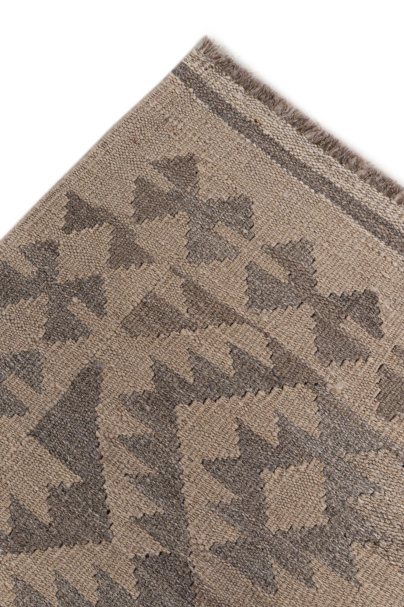 6' 6 x 9' 5 Hand Knotted Kilim Maymana Wool Rug