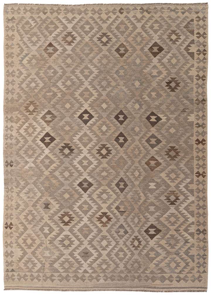 6' 6 x 9' 5 Hand Knotted Kilim Maymana Wool Rug