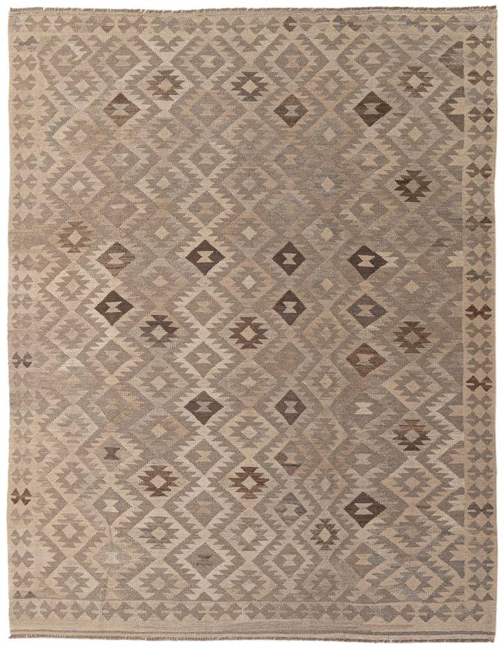 Detail image of 6' 6 x 9' 5 Hand Knotted Kilim Maymana Wool Rug