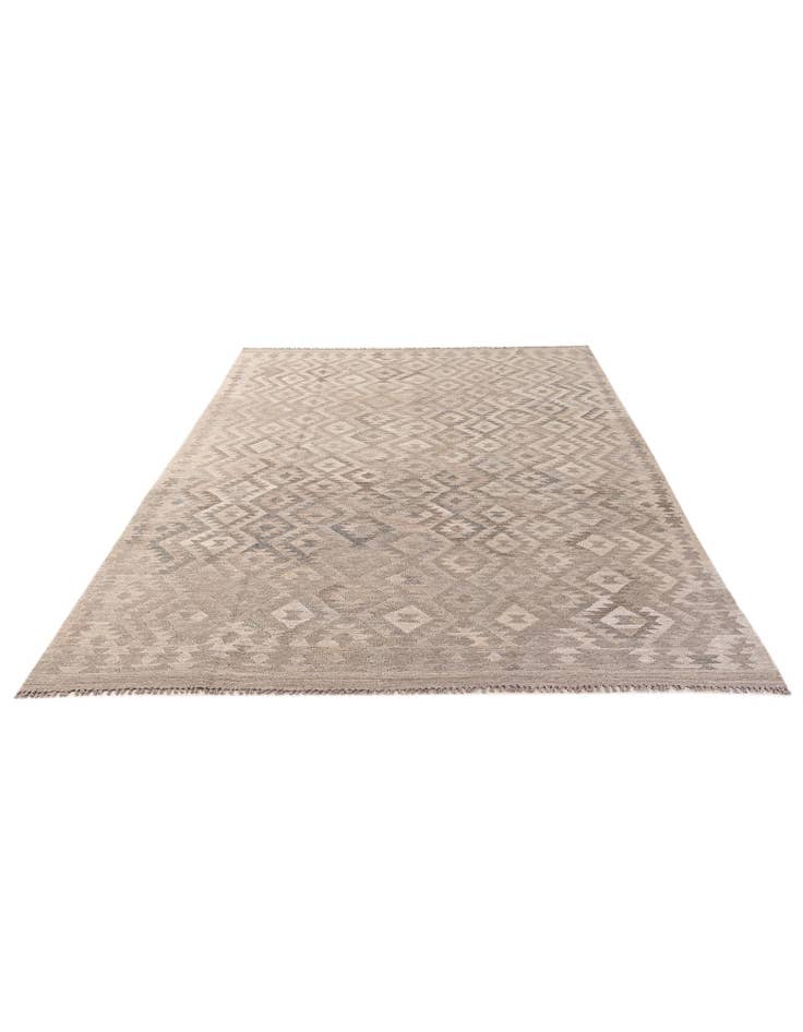 Detail image of 6' 4 x 9' 9 Hand Woven Kilim Maymana Wool Rug