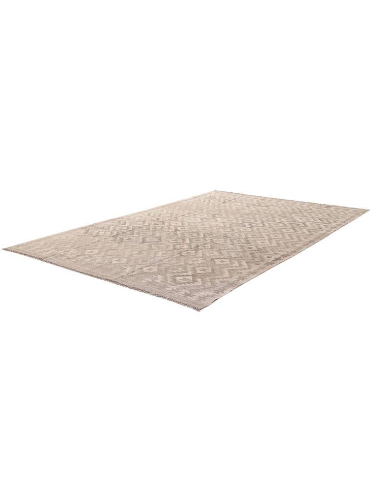 Detail image of 6' 4 x 9' 9 Hand Woven Kilim Maymana Wool Rug