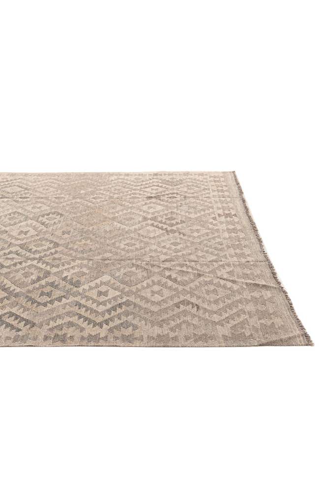 6' 4 x 9' 9 Hand Woven Kilim Maymana Wool Rug