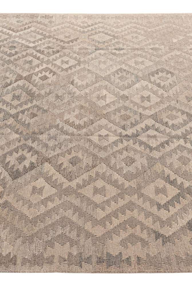 6' 4 x 9' 9 Hand Woven Kilim Maymana Wool Rug