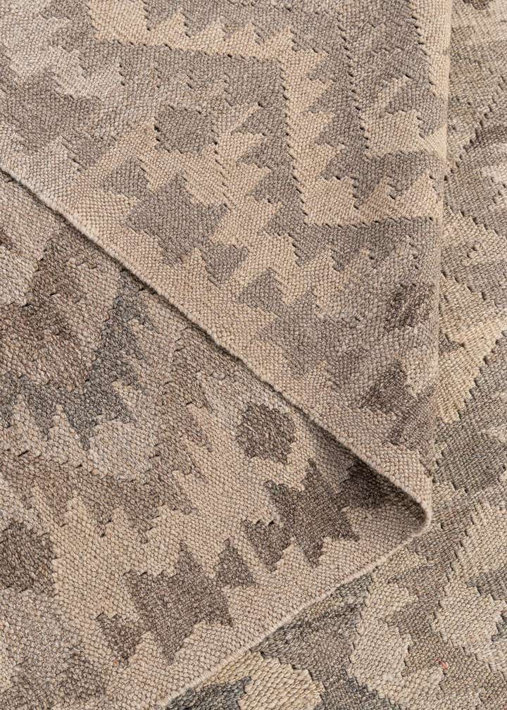 6' 4 x 9' 9 Hand Woven Kilim Maymana Wool Rug