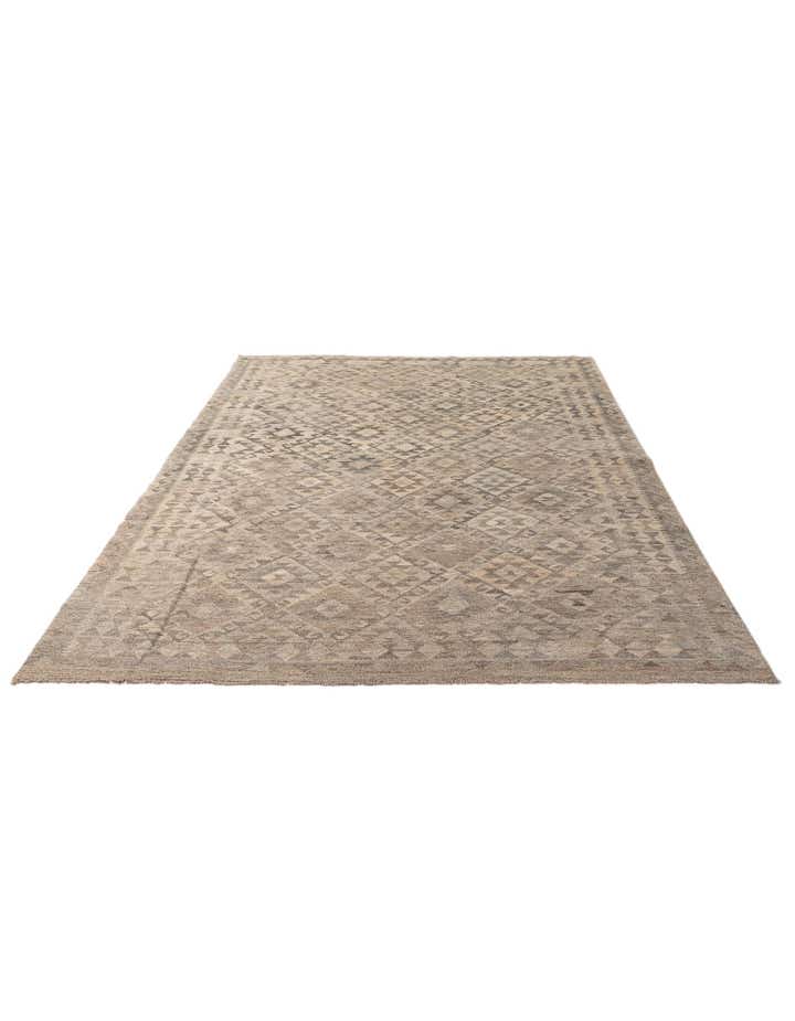 6' 5 x 9' 9 Hand Woven Kilim Maymana Wool Rug