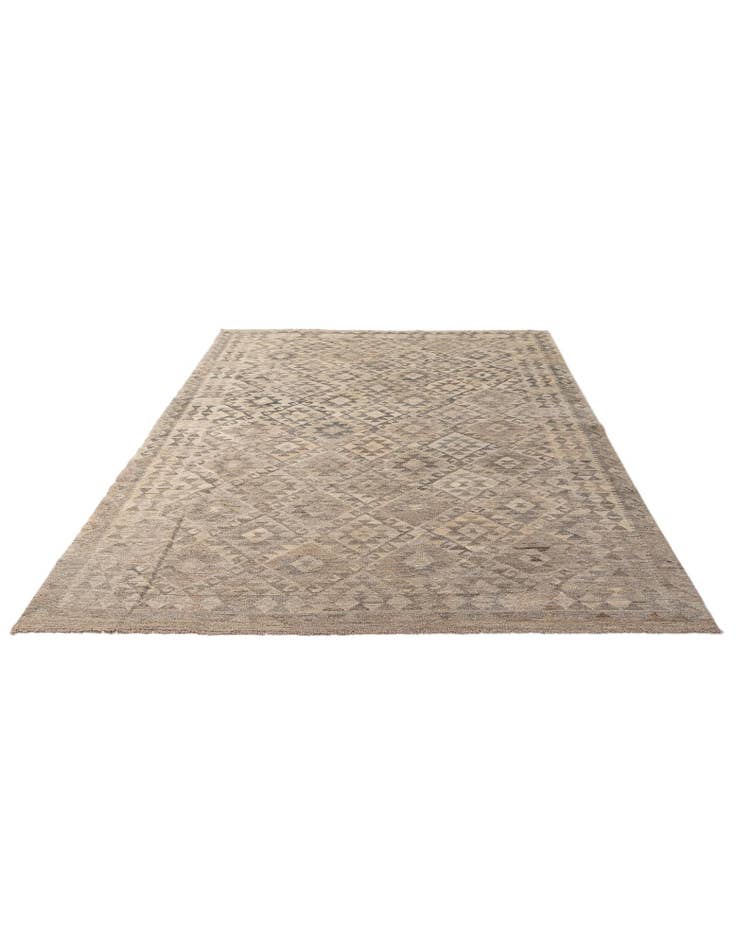 Detail image of 6' 5 x 9' 9 Hand Woven Kilim Maymana Wool Rug