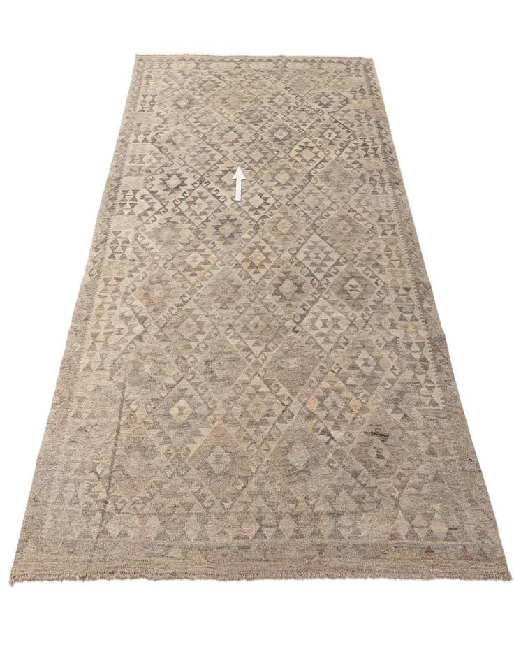 Detail image of 6' 5 x 9' 9  Hand Woven Kilim Maymana Wool Rug