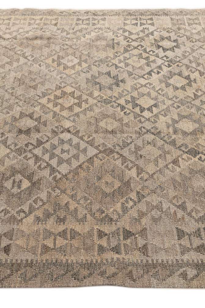 6' 5 x 9' 9 Hand Woven Kilim Maymana Wool Rug