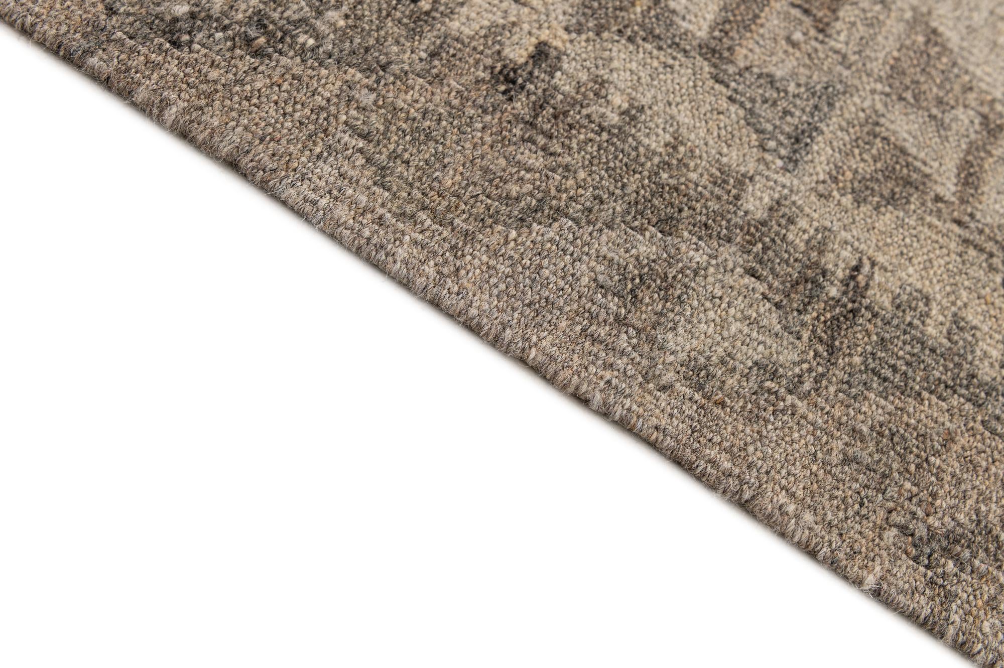 6' 5 x 9' 9 Hand Woven Kilim Maymana Wool Rug