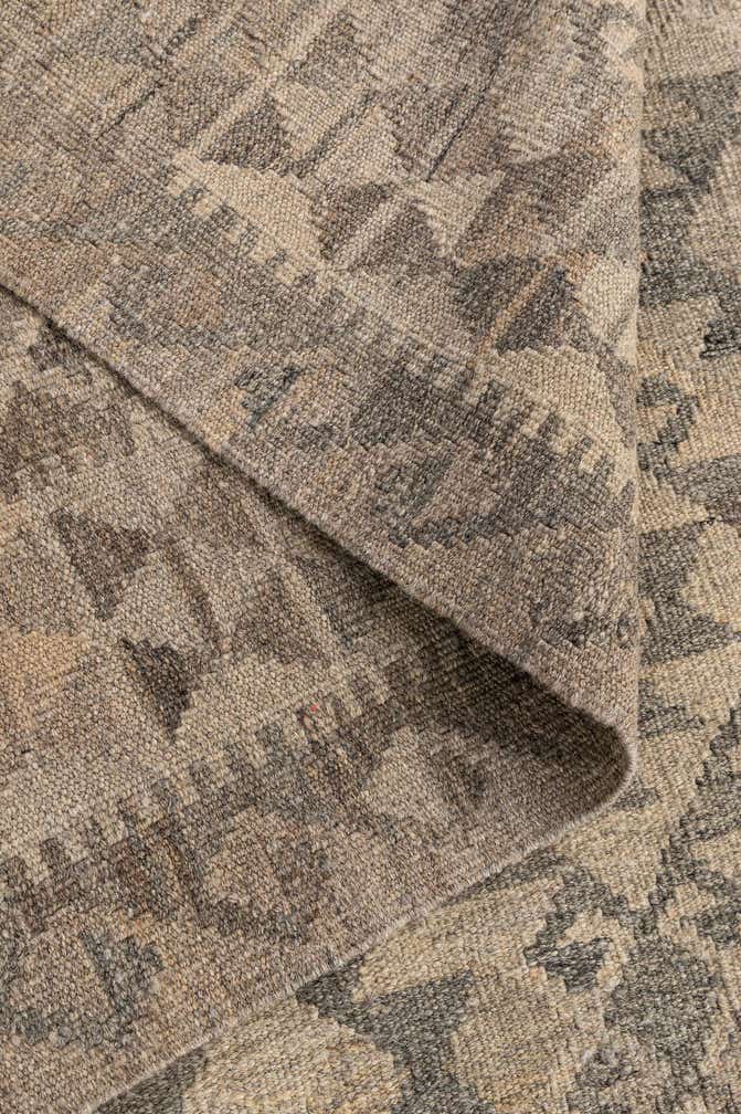 6' 5 x 9' 9 Hand Woven Kilim Maymana Wool Rug