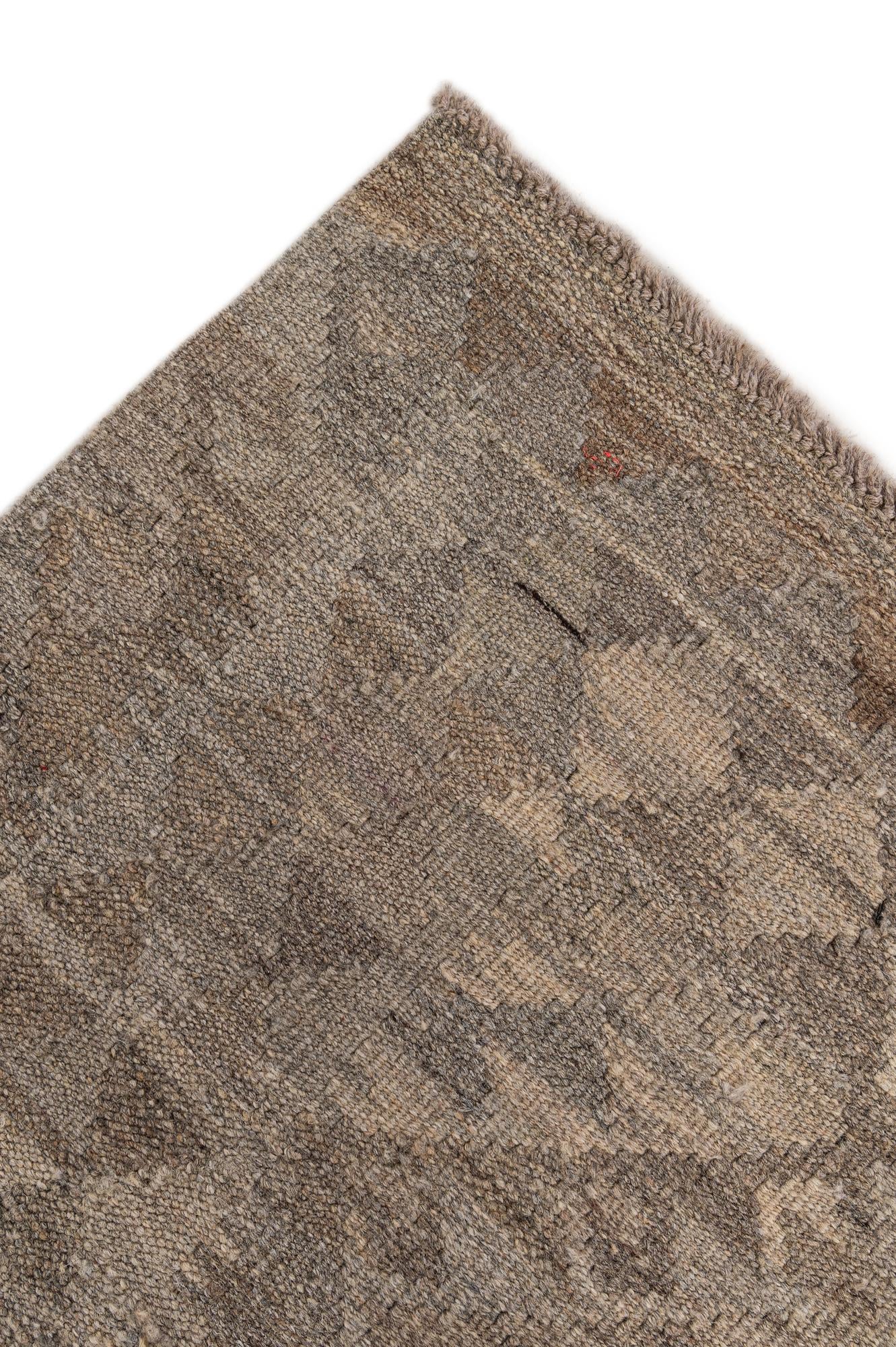 6' 5 x 9' 9 Hand Woven Kilim Maymana Wool Rug