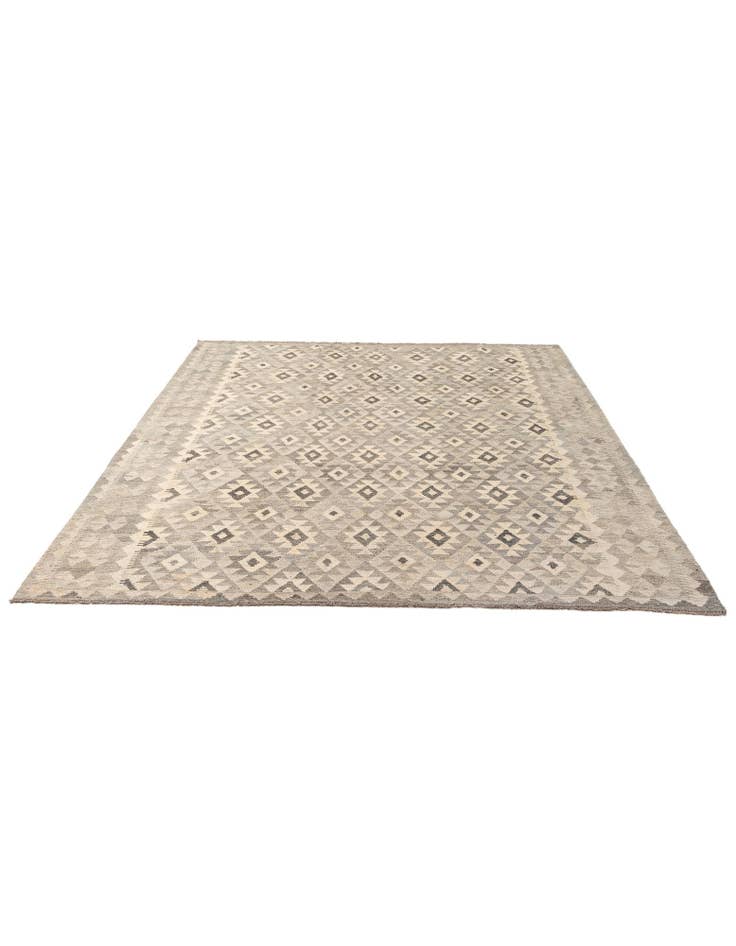 Detail image of 6' 10 x 9' 3 Hand Woven Kilim Maymana Wool Rug