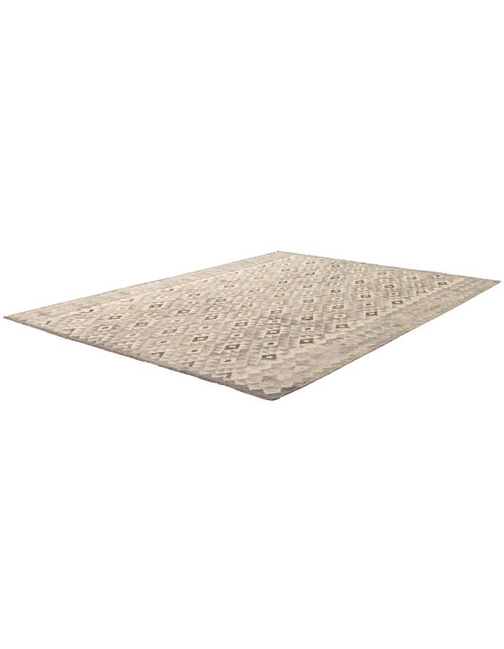 6' 10 x 9' 3 Hand Woven Kilim Maymana Wool Rug