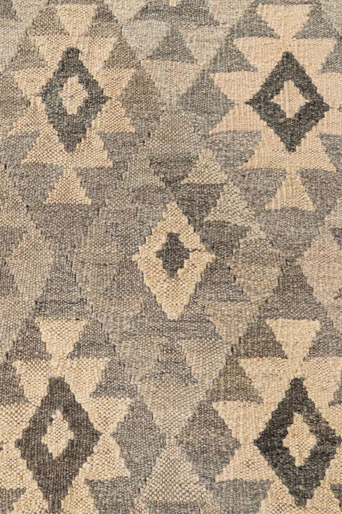 6' 10 x 9' 3 Hand Woven Kilim Maymana Wool Rug