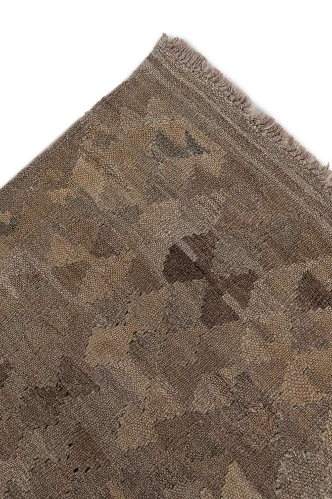 6' 8 x 9' 4 Hand Woven Kilim Maymana Wool Rug