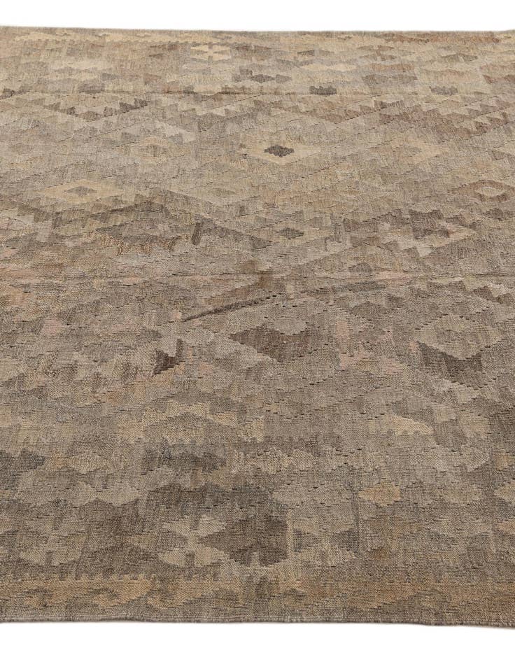 Detail image of 6' 8 x 9' 4 Hand Woven Kilim Maymana Wool Rug