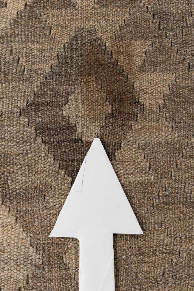 6' 8 x 9' 4 Hand Woven Kilim Maymana Wool Rug
